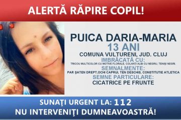 IPJ Neamț: alertă de răpire. O fată de 13 ani este căutată de poliție. Sunați la 112, nu interveniți dumneavoastră!