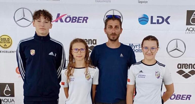 Răzvan Prună, Daria Dănilă, Alessia Cobzaru – CSM Roman, Secția înot, au participat la Campionatul Național al Cadeților