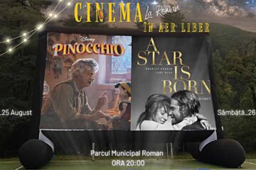 Primăria Roman vă invită la cinema în aer liber, în Parcul Municipal – accesul la proiecții este gratuit și deschis tuturor