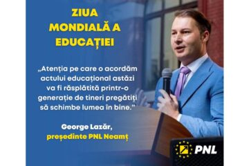 George Lazăr, președintele PNL Neamț: „Educația este cheia societății de mâine, cea mai prețioasă resursă a generației prezentului”