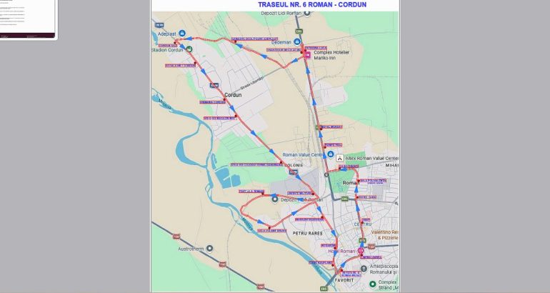 Traseul autobuzelor electrice care vor circula Roman – Cordun și stațiile unde vor opri. Vezi de când vor circula primele autobuze pe traseu Traseul autobuzelor electrice care vor circula Roman – Cordun și stațiile unde vor opri. Vezi de când vor circula primele autobuze pe traseu